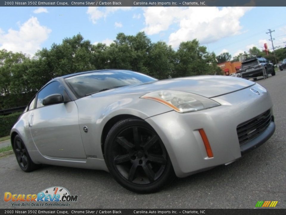 2003 Nissan 350Z Enthusiast Coupe Chrome Silver / Carbon Black Photo #1