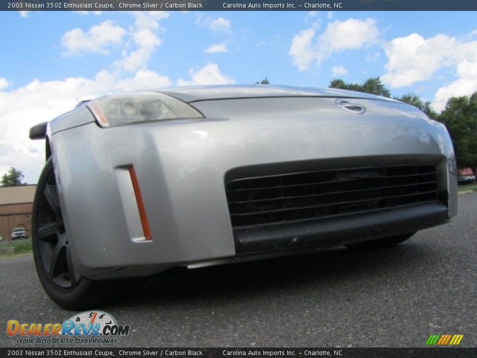 2003 Nissan 350Z Enthusiast Coupe Chrome Silver / Carbon Black Photo #2