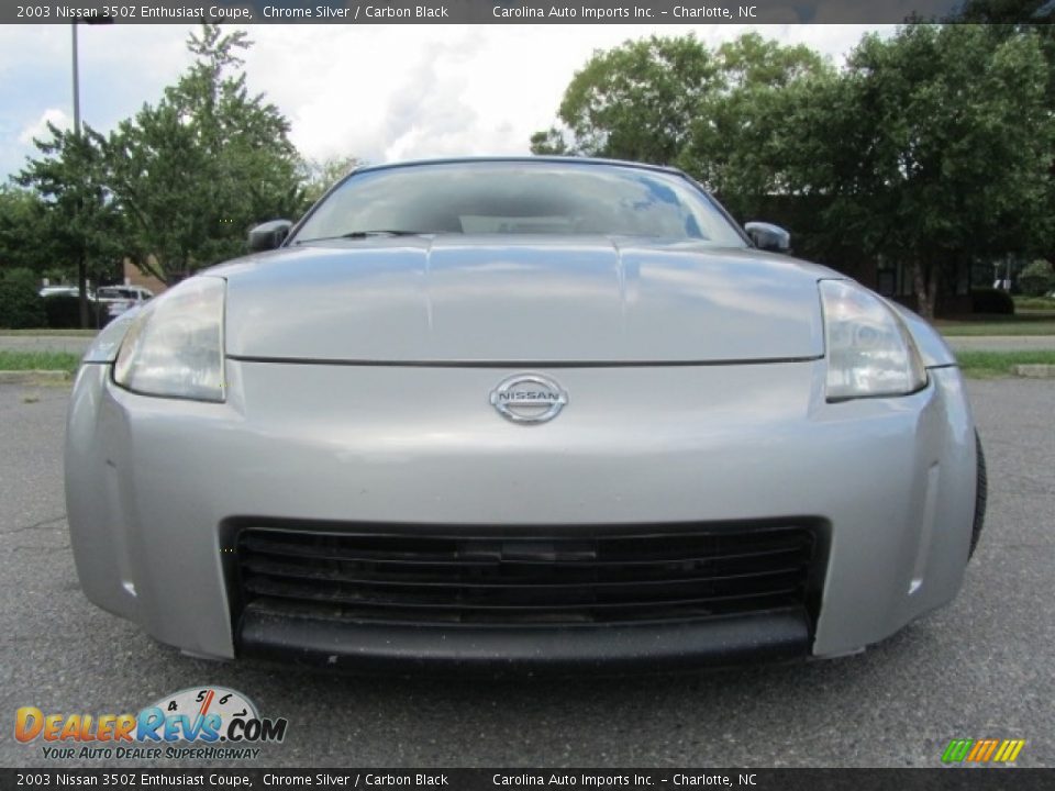 2003 Nissan 350Z Enthusiast Coupe Chrome Silver / Carbon Black Photo #4