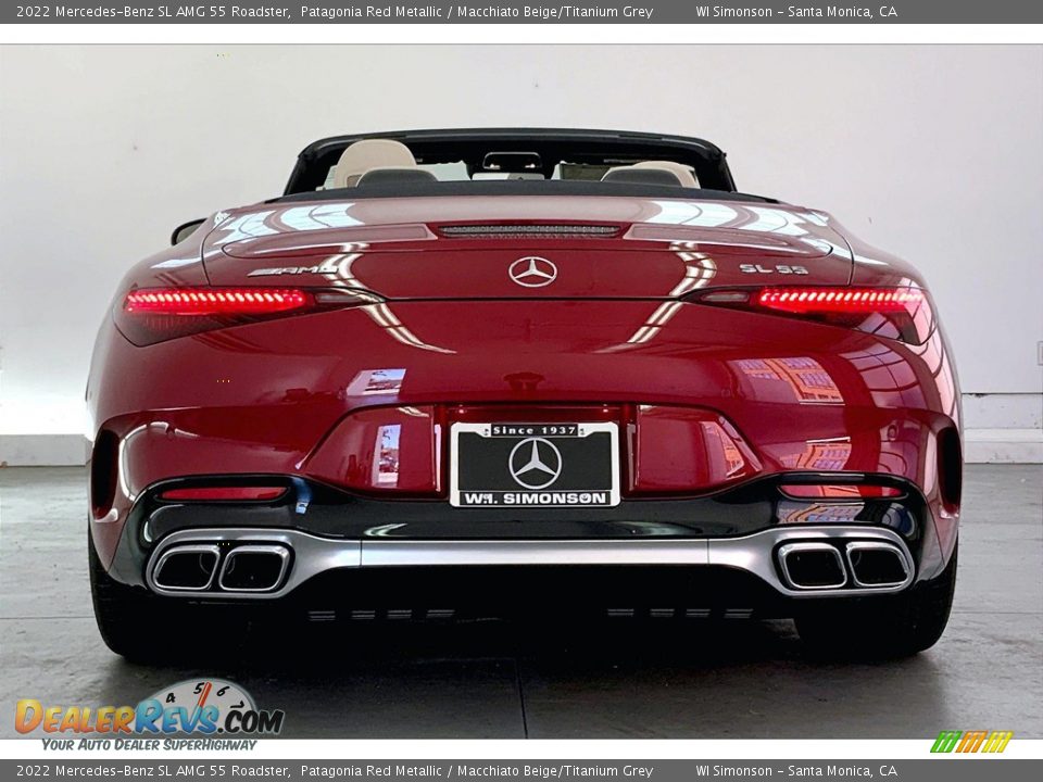 2022 Mercedes-Benz SL AMG 55 Roadster Patagonia Red Metallic / Macchiato Beige/Titanium Grey Photo #3