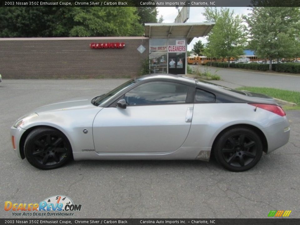 2003 Nissan 350Z Enthusiast Coupe Chrome Silver / Carbon Black Photo #7