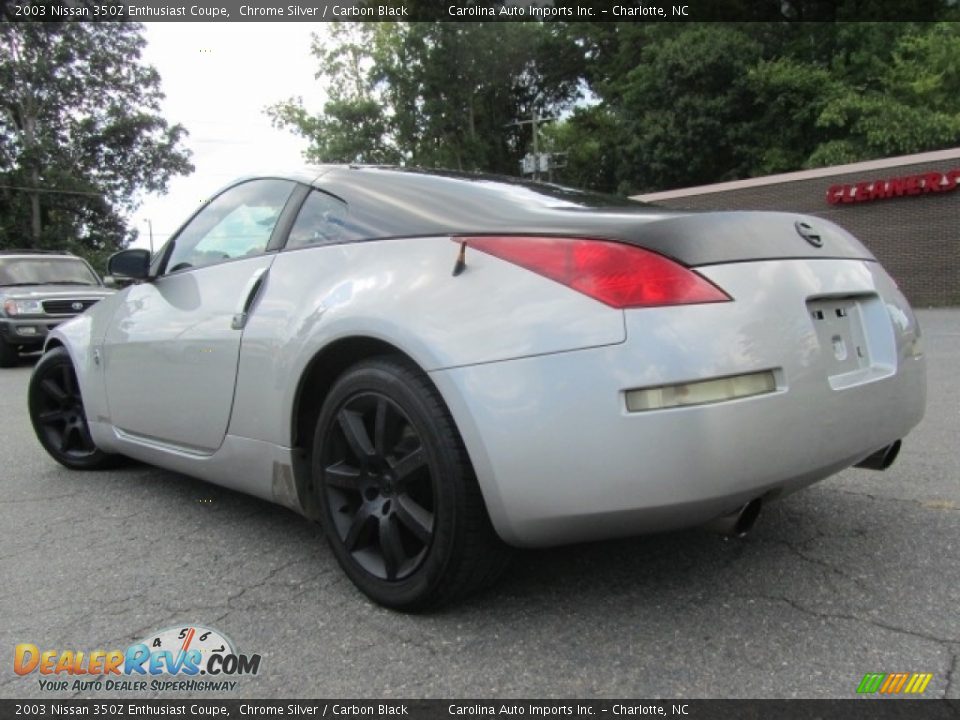 2003 Nissan 350Z Enthusiast Coupe Chrome Silver / Carbon Black Photo #8