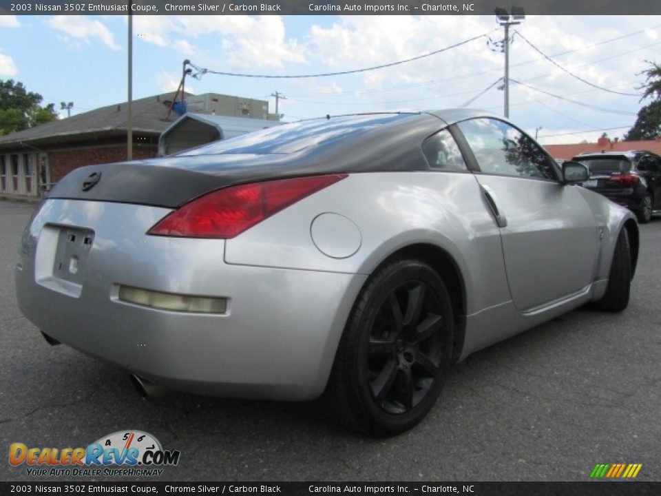2003 Nissan 350Z Enthusiast Coupe Chrome Silver / Carbon Black Photo #10