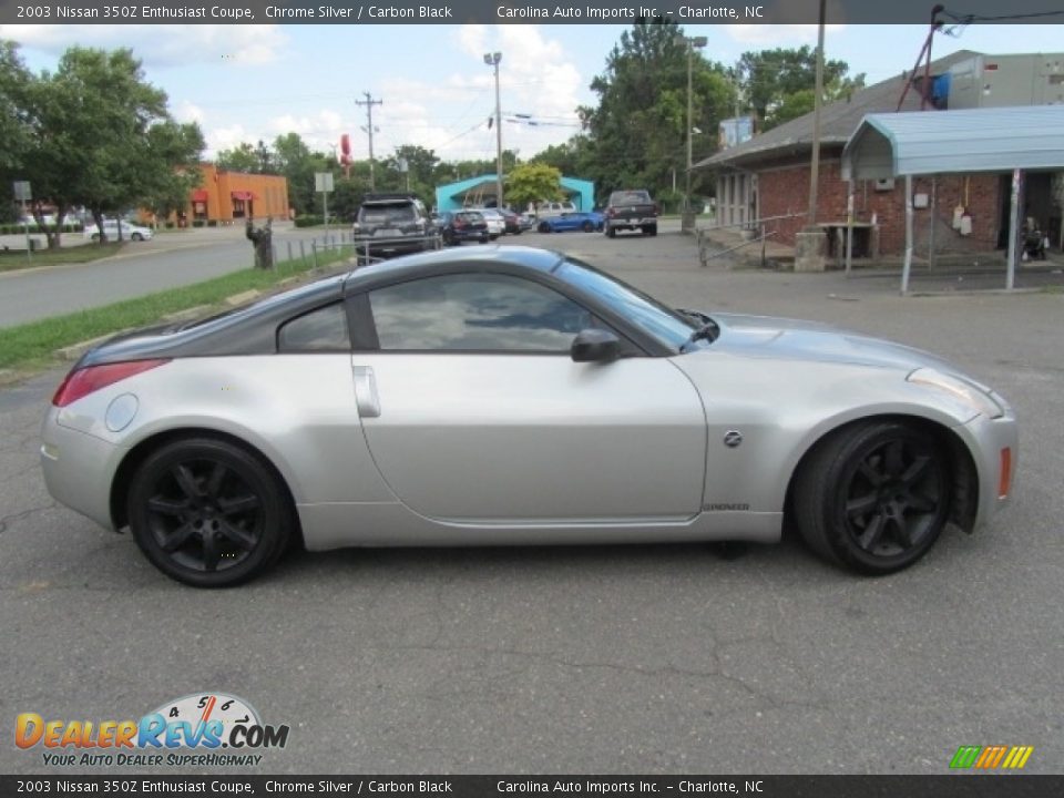 2003 Nissan 350Z Enthusiast Coupe Chrome Silver / Carbon Black Photo #11