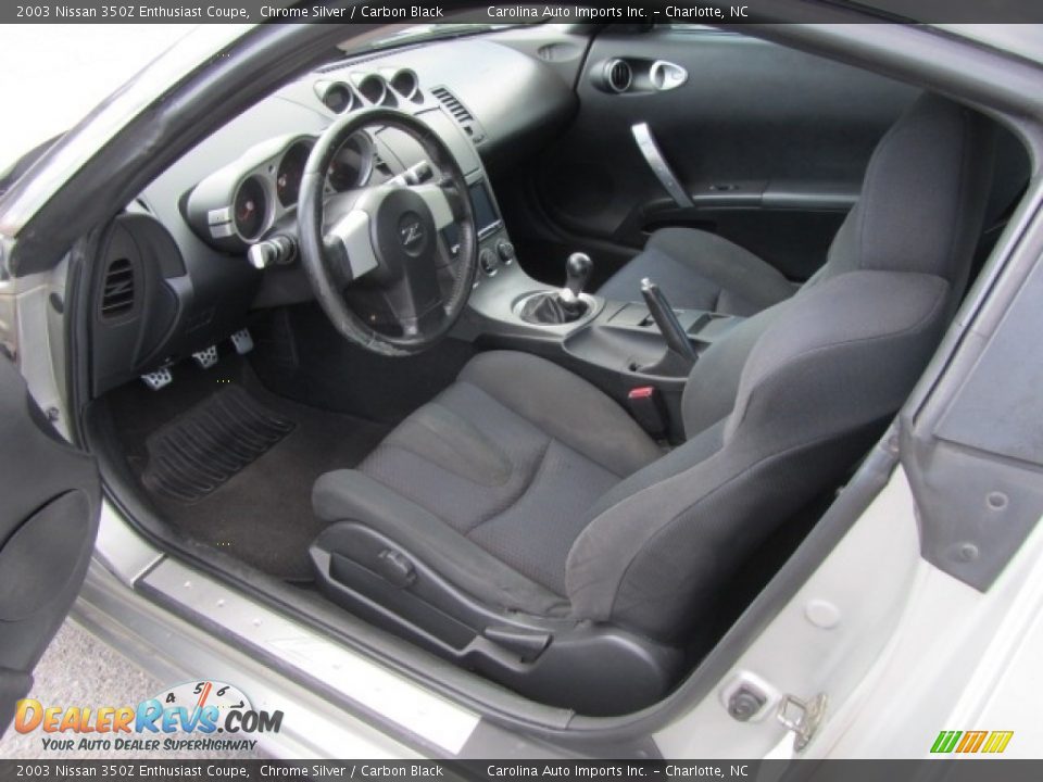 2003 Nissan 350Z Enthusiast Coupe Chrome Silver / Carbon Black Photo #12