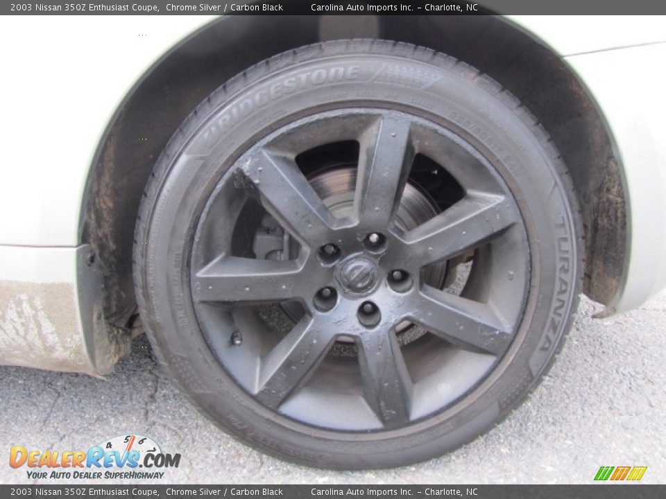 2003 Nissan 350Z Enthusiast Coupe Chrome Silver / Carbon Black Photo #24