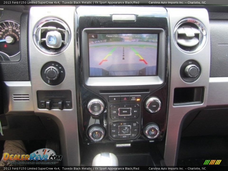2013 Ford F150 Limited SuperCrew 4x4 Tuxedo Black Metallic / FX Sport Appearance Black/Red Photo #16