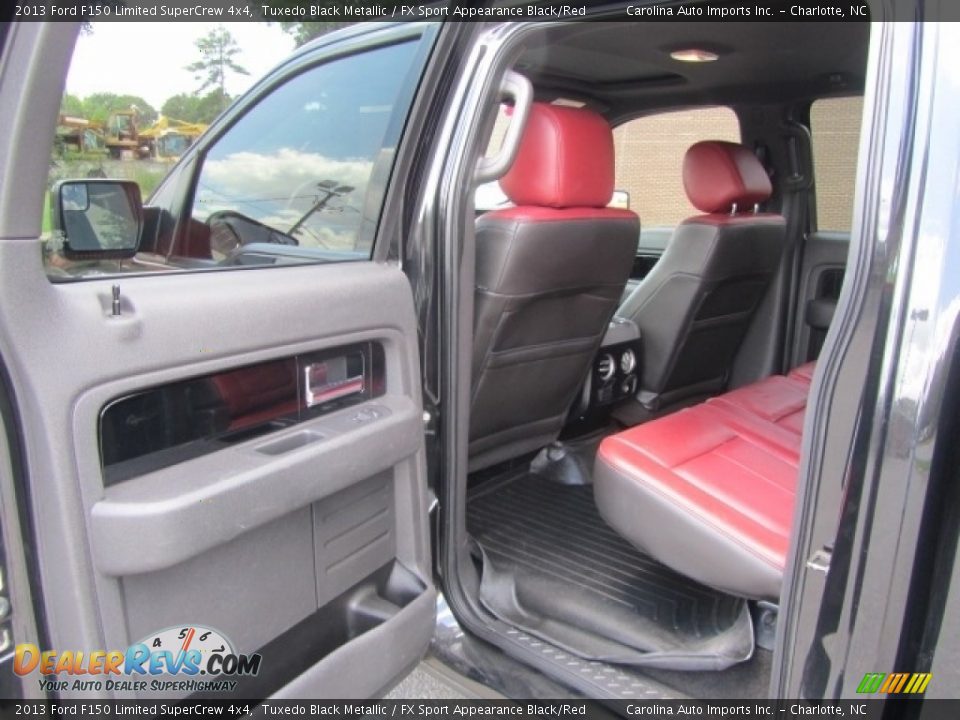 2013 Ford F150 Limited SuperCrew 4x4 Tuxedo Black Metallic / FX Sport Appearance Black/Red Photo #20
