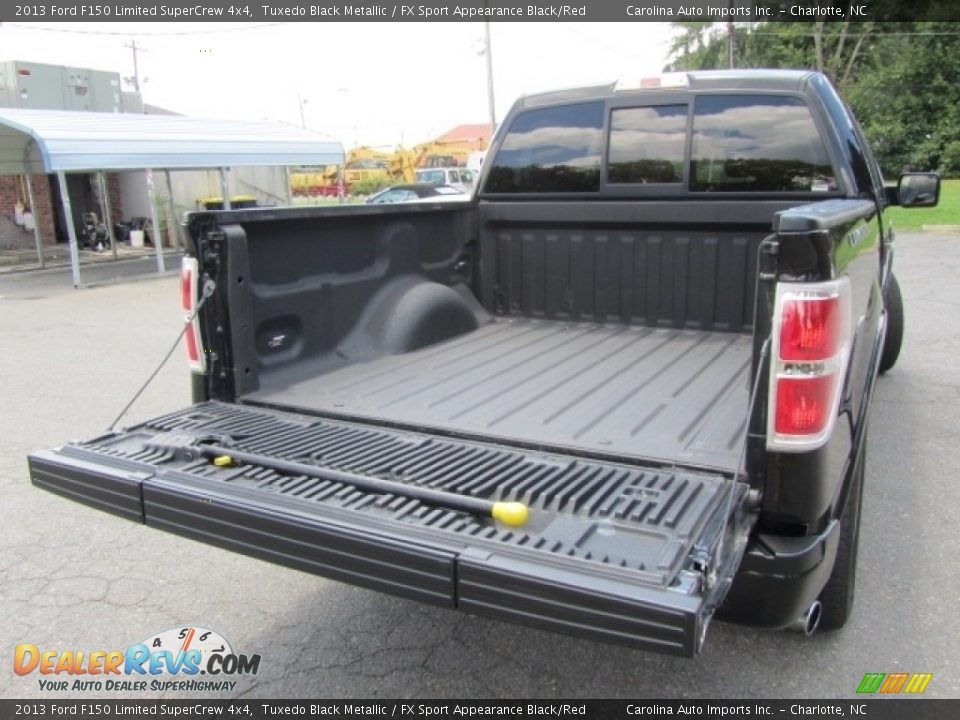2013 Ford F150 Limited SuperCrew 4x4 Tuxedo Black Metallic / FX Sport Appearance Black/Red Photo #21