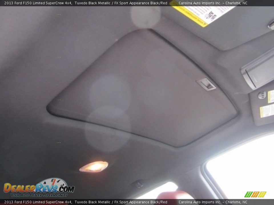 2013 Ford F150 Limited SuperCrew 4x4 Tuxedo Black Metallic / FX Sport Appearance Black/Red Photo #24