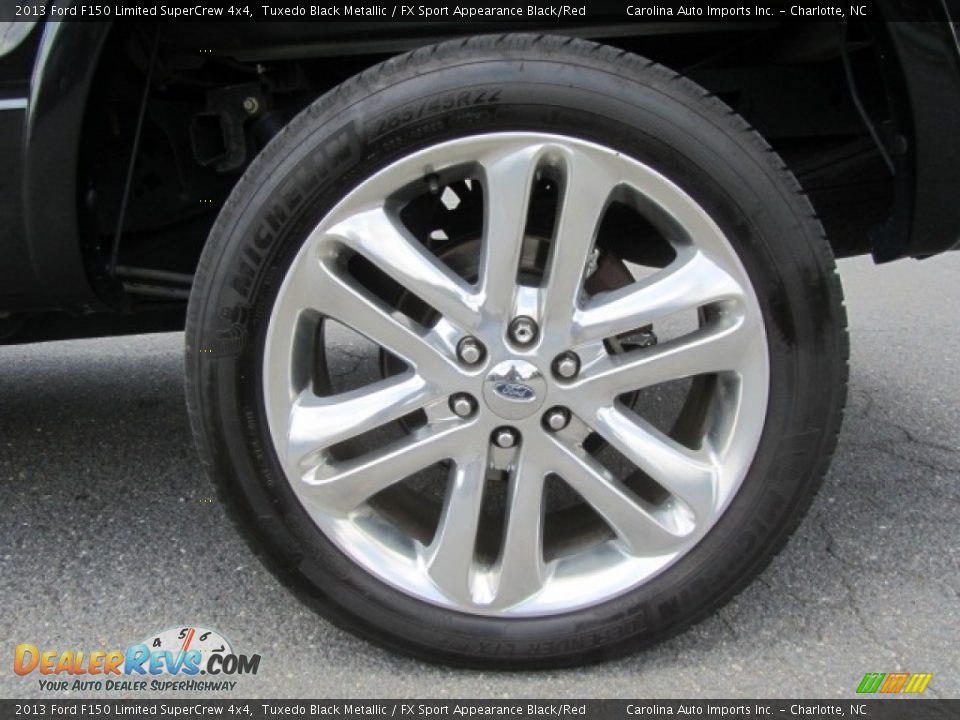 2013 Ford F150 Limited SuperCrew 4x4 Tuxedo Black Metallic / FX Sport Appearance Black/Red Photo #27