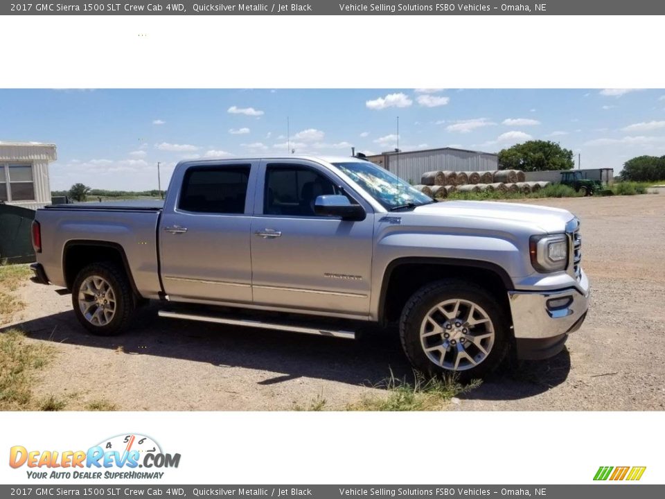 2017 GMC Sierra 1500 SLT Crew Cab 4WD Quicksilver Metallic / Jet Black Photo #1