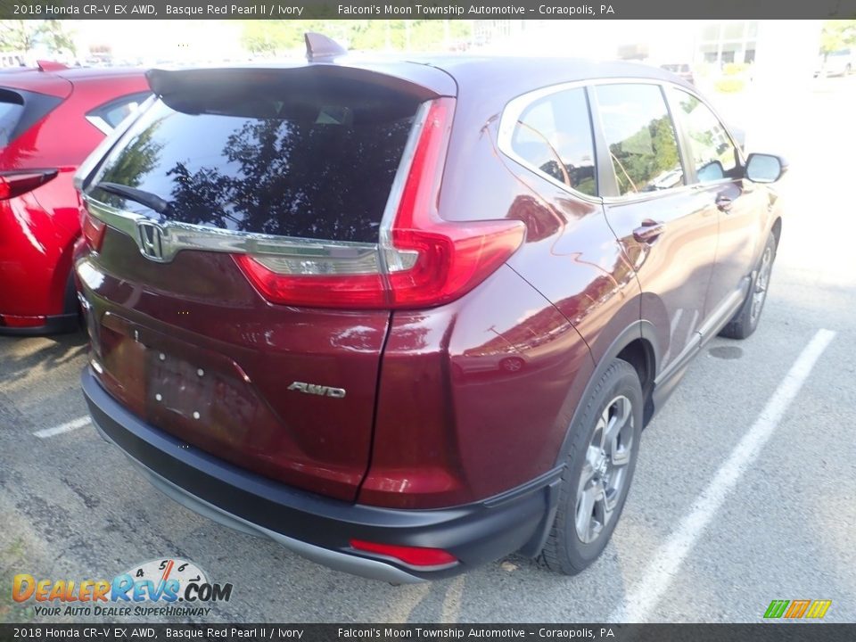 2018 Honda CR-V EX AWD Basque Red Pearl II / Ivory Photo #4