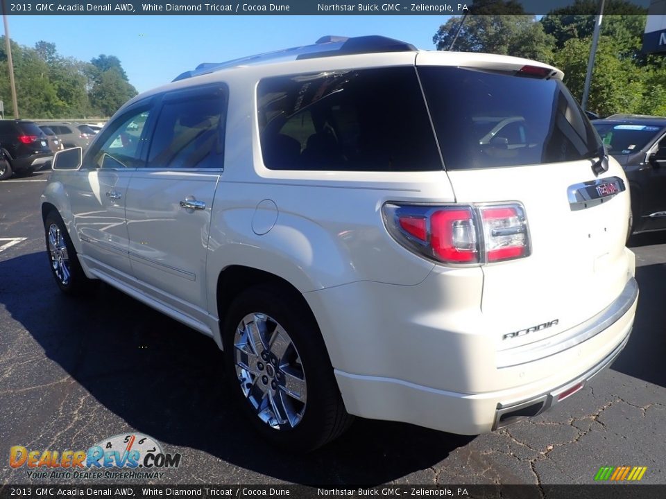 2013 GMC Acadia Denali AWD White Diamond Tricoat / Cocoa Dune Photo #3