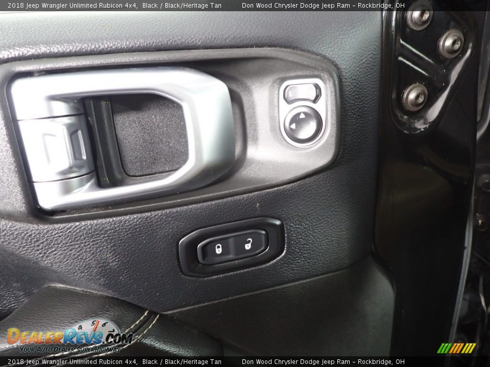 2018 Jeep Wrangler Unlimited Rubicon 4x4 Black / Black/Heritage Tan Photo #14