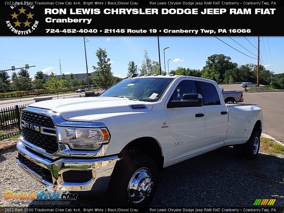 2022 Ram 3500 Tradesman Crew Cab 4x4 Bright White / Black/Diesel Gray Photo #1