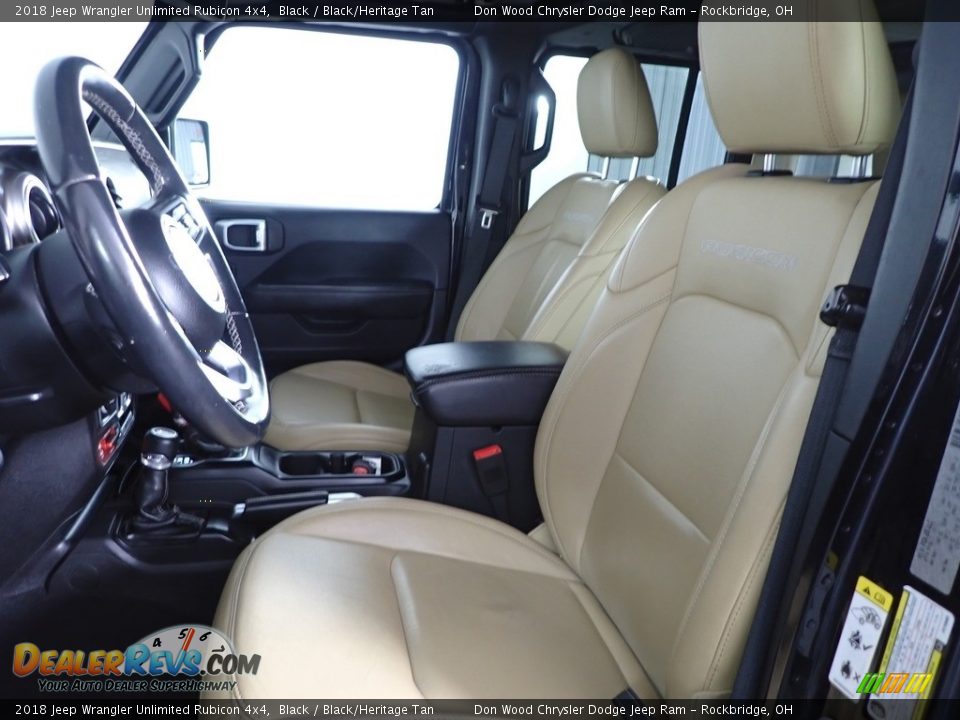 2018 Jeep Wrangler Unlimited Rubicon 4x4 Black / Black/Heritage Tan Photo #16