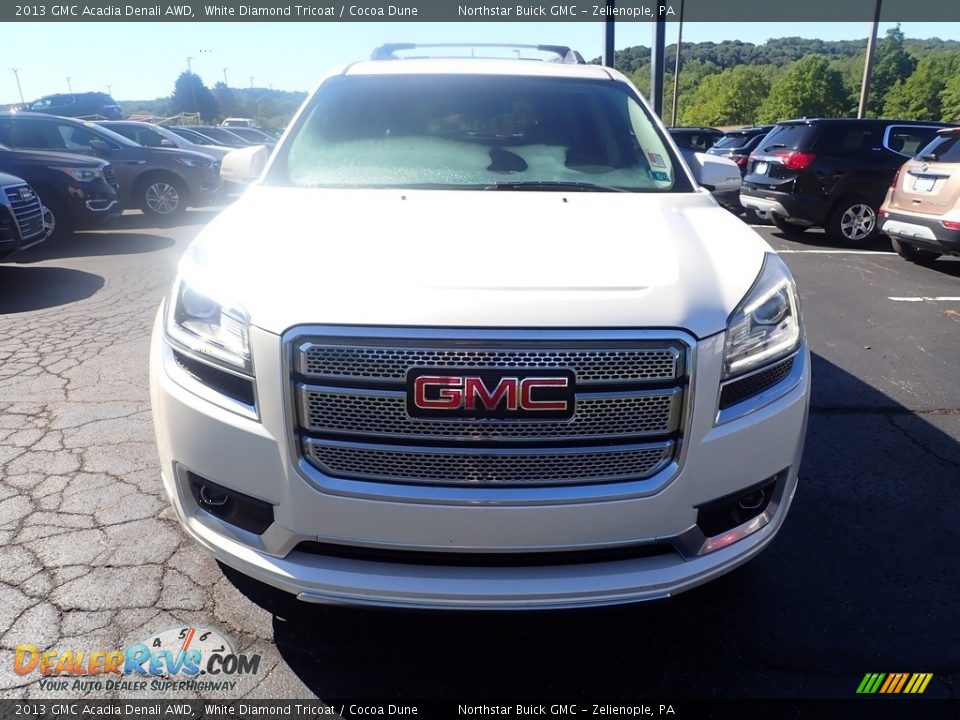 2013 GMC Acadia Denali AWD White Diamond Tricoat / Cocoa Dune Photo #11