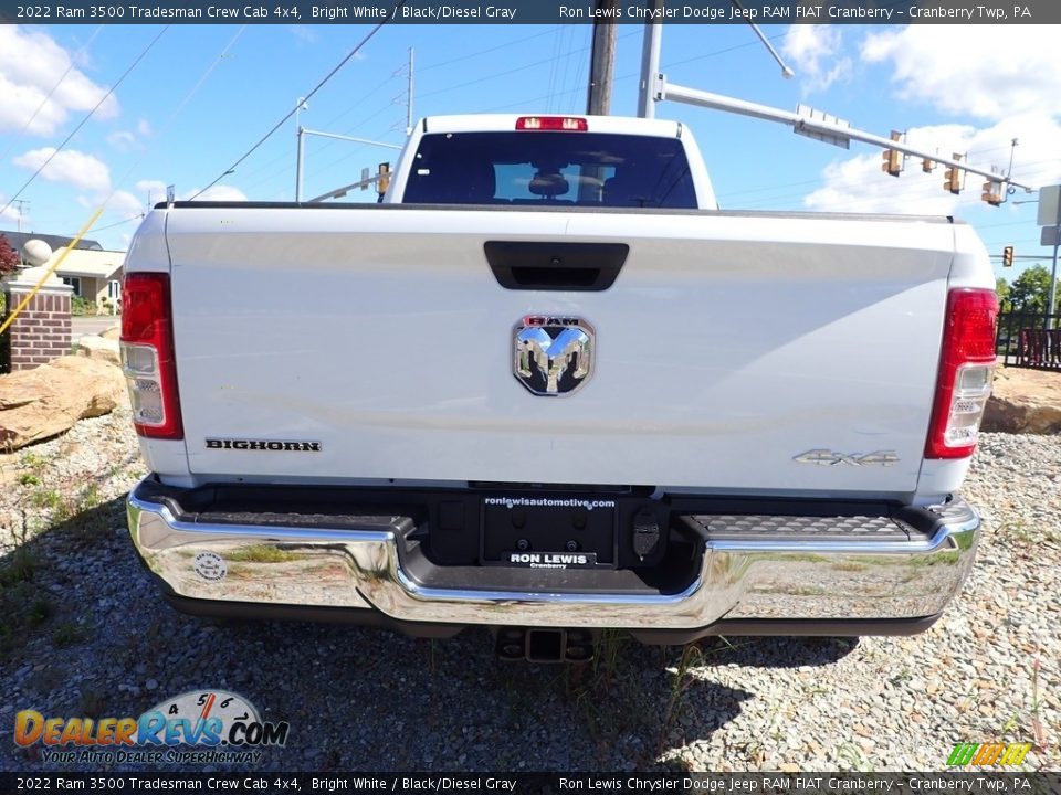 2022 Ram 3500 Tradesman Crew Cab 4x4 Bright White / Black/Diesel Gray Photo #4