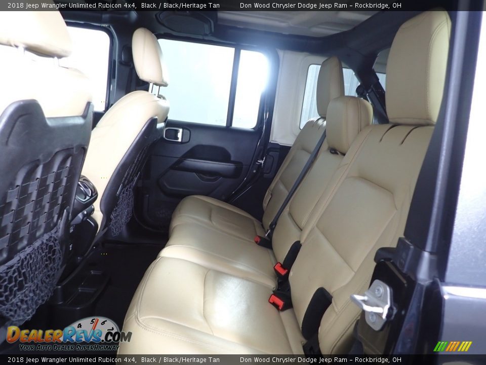2018 Jeep Wrangler Unlimited Rubicon 4x4 Black / Black/Heritage Tan Photo #25
