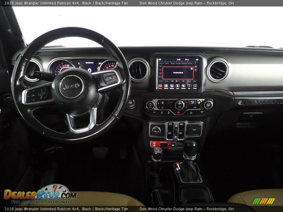 2018 Jeep Wrangler Unlimited Rubicon 4x4 Black / Black/Heritage Tan Photo #26