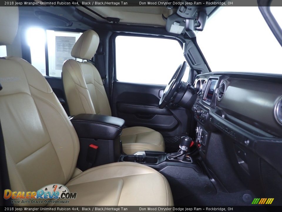 2018 Jeep Wrangler Unlimited Rubicon 4x4 Black / Black/Heritage Tan Photo #28