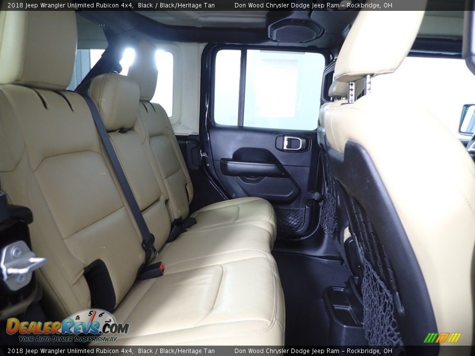 2018 Jeep Wrangler Unlimited Rubicon 4x4 Black / Black/Heritage Tan Photo #30