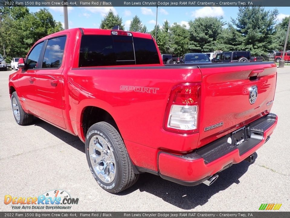 2022 Ram 1500 Big Horn Crew Cab 4x4 Flame Red / Black Photo #3