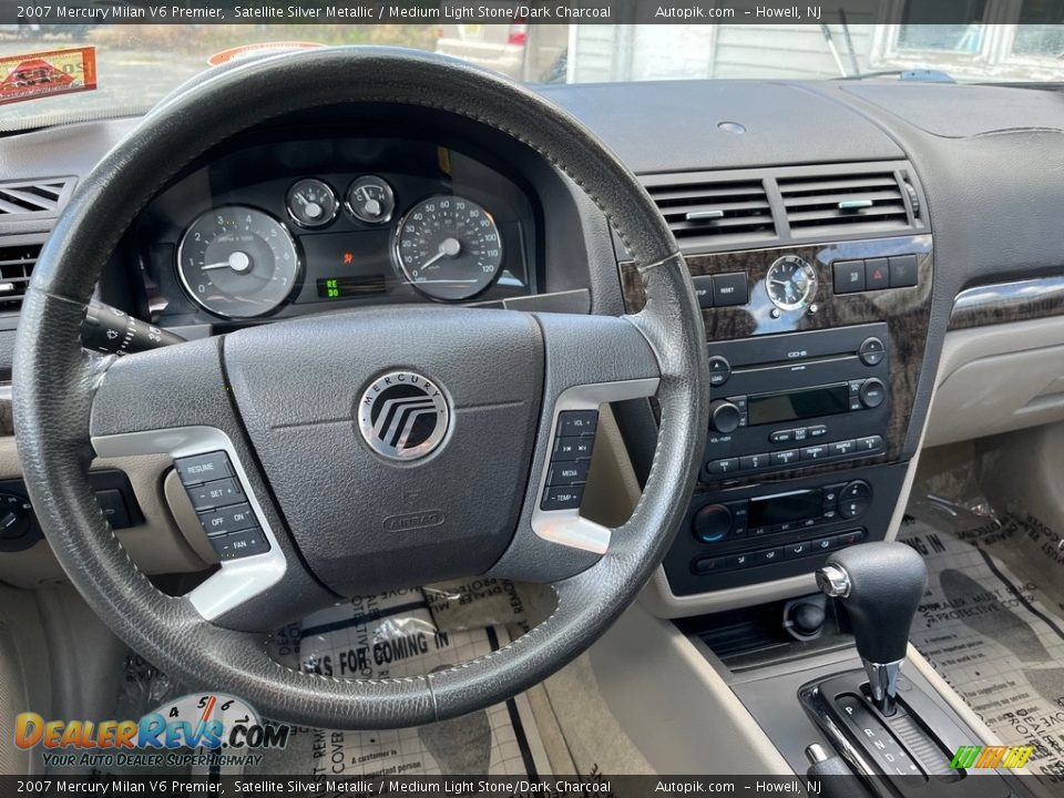 2007 Mercury Milan V6 Premier Satellite Silver Metallic / Medium Light Stone/Dark Charcoal Photo #18