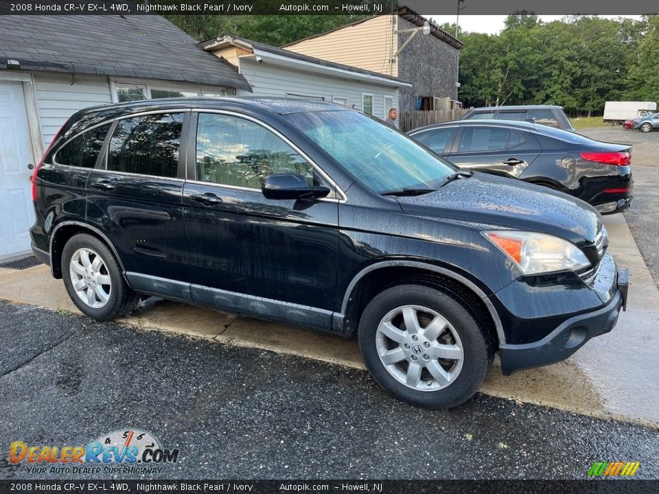 2008 Honda CR-V EX-L 4WD Nighthawk Black Pearl / Ivory Photo #3