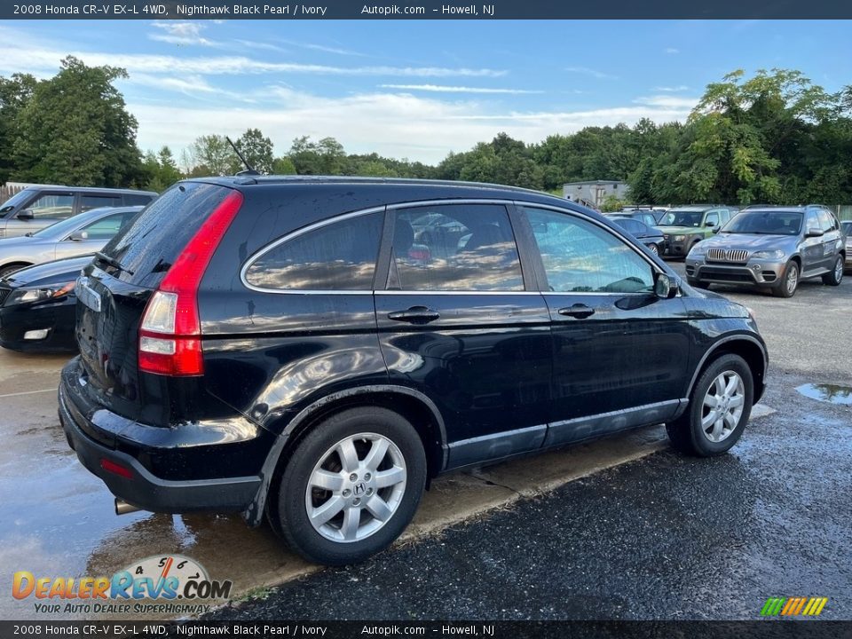 2008 Honda CR-V EX-L 4WD Nighthawk Black Pearl / Ivory Photo #4