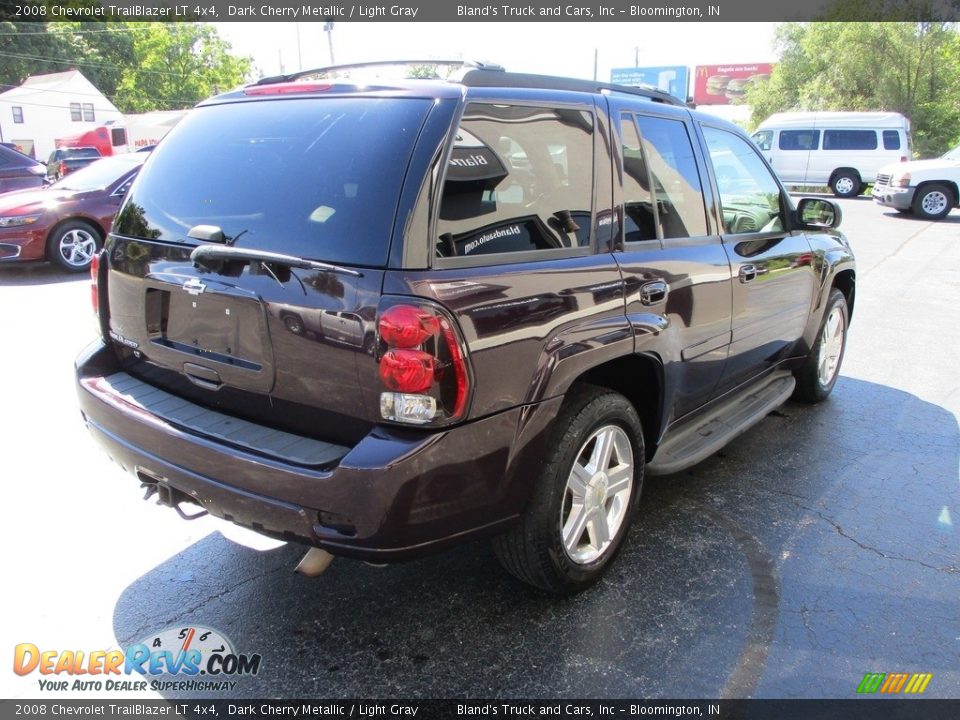 2008 Chevrolet TrailBlazer LT 4x4 Dark Cherry Metallic / Light Gray Photo #4