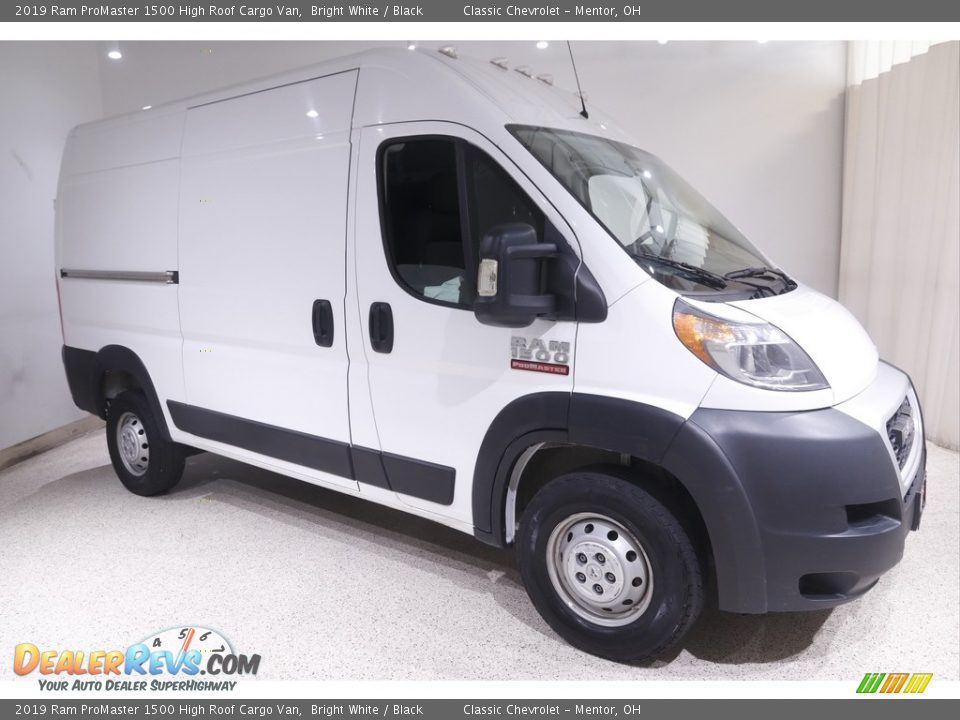 2019 Ram ProMaster 1500 High Roof Cargo Van Bright White / Black Photo #1