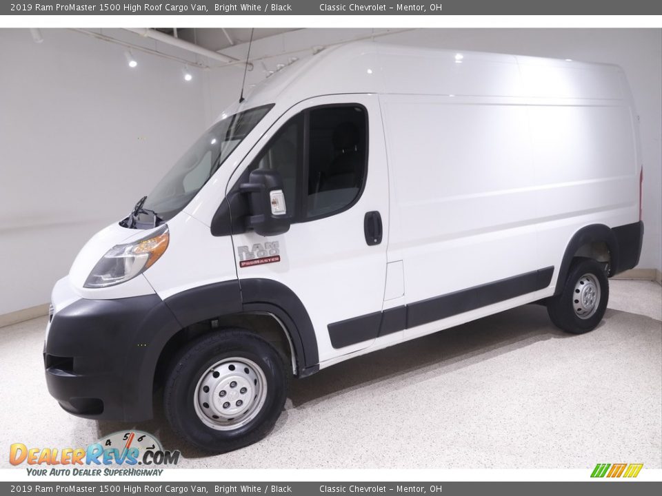 2019 Ram ProMaster 1500 High Roof Cargo Van Bright White / Black Photo #3