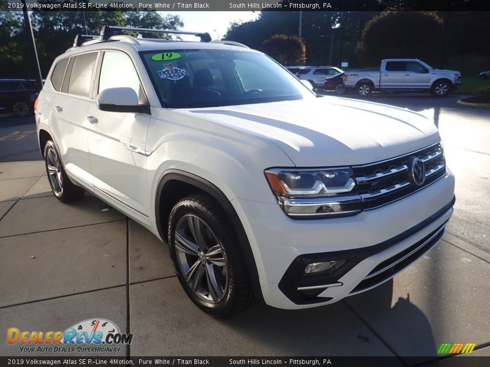 2019 Volkswagen Atlas SE R-Line 4Motion Pure White / Titan Black Photo #7