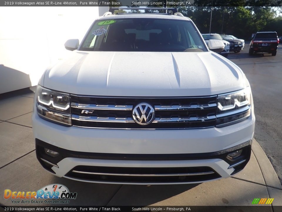 2019 Volkswagen Atlas SE R-Line 4Motion Pure White / Titan Black Photo #8