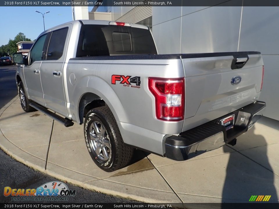 2018 Ford F150 XLT SuperCrew Ingot Silver / Earth Gray Photo #3