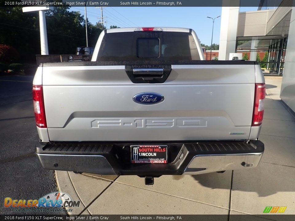 2018 Ford F150 XLT SuperCrew Ingot Silver / Earth Gray Photo #4