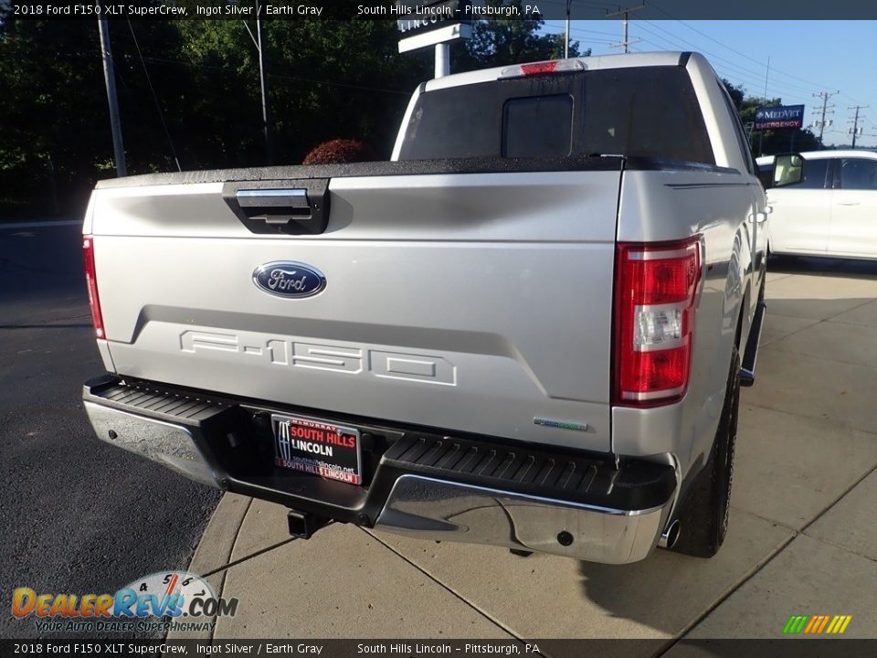 2018 Ford F150 XLT SuperCrew Ingot Silver / Earth Gray Photo #5