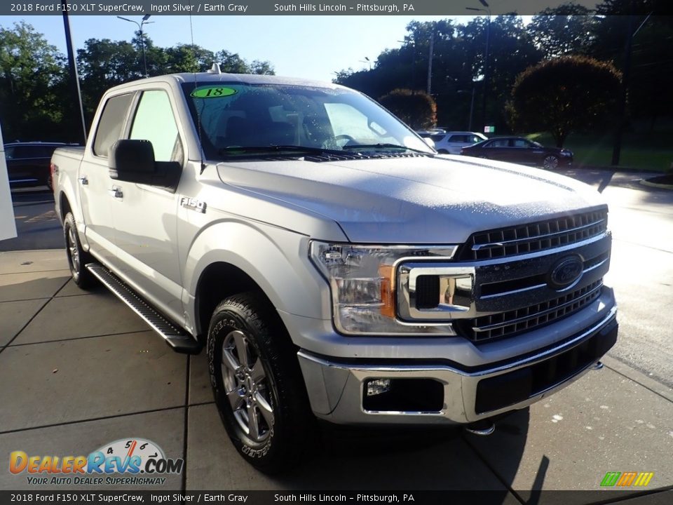 2018 Ford F150 XLT SuperCrew Ingot Silver / Earth Gray Photo #6