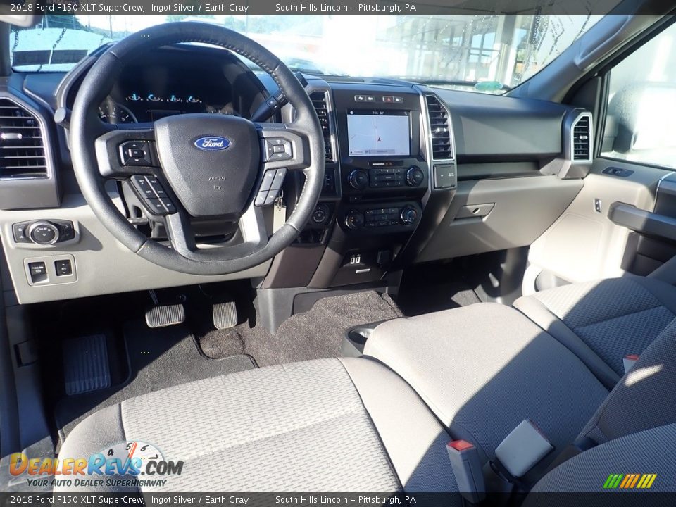 2018 Ford F150 XLT SuperCrew Ingot Silver / Earth Gray Photo #17