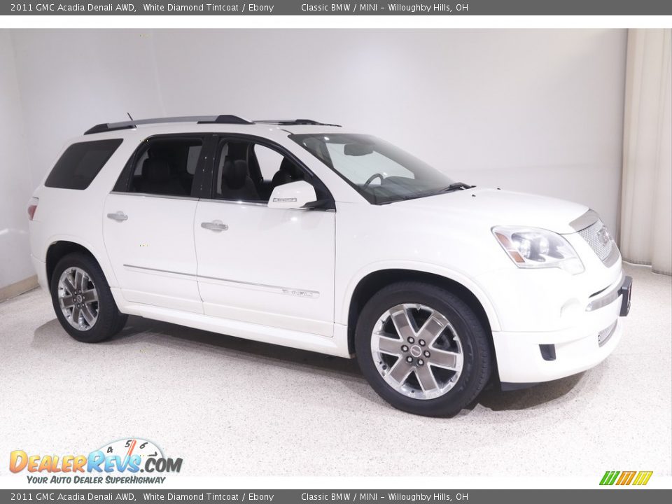 2011 GMC Acadia Denali AWD White Diamond Tintcoat / Ebony Photo #1