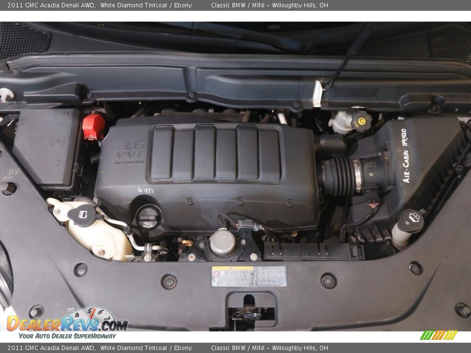 2011 GMC Acadia Denali AWD White Diamond Tintcoat / Ebony Photo #18