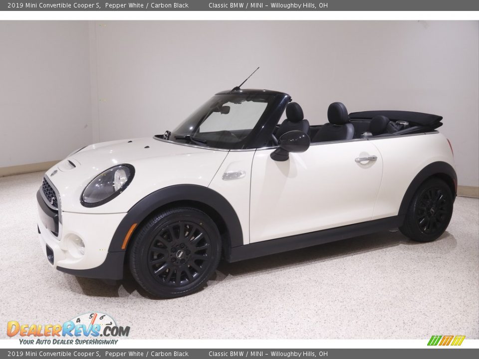 2019 Mini Convertible Cooper S Pepper White / Carbon Black Photo #4