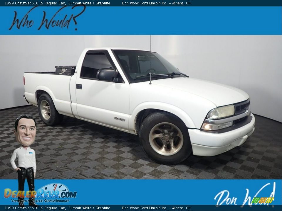 1999 Chevrolet S10 LS Regular Cab Summit White / Graphite Photo #1