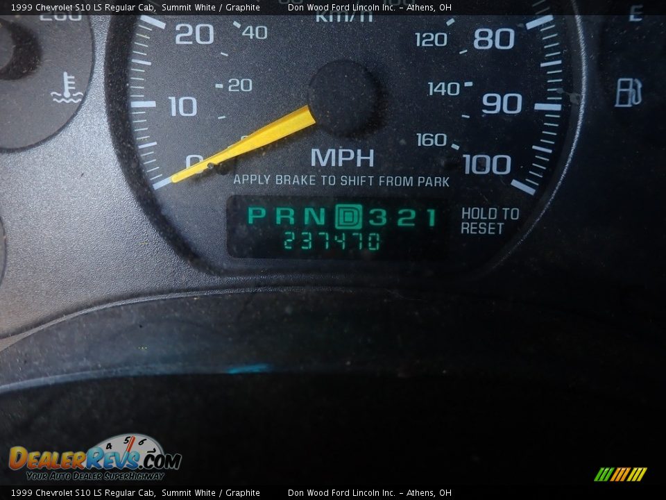 1999 Chevrolet S10 LS Regular Cab Summit White / Graphite Photo #29