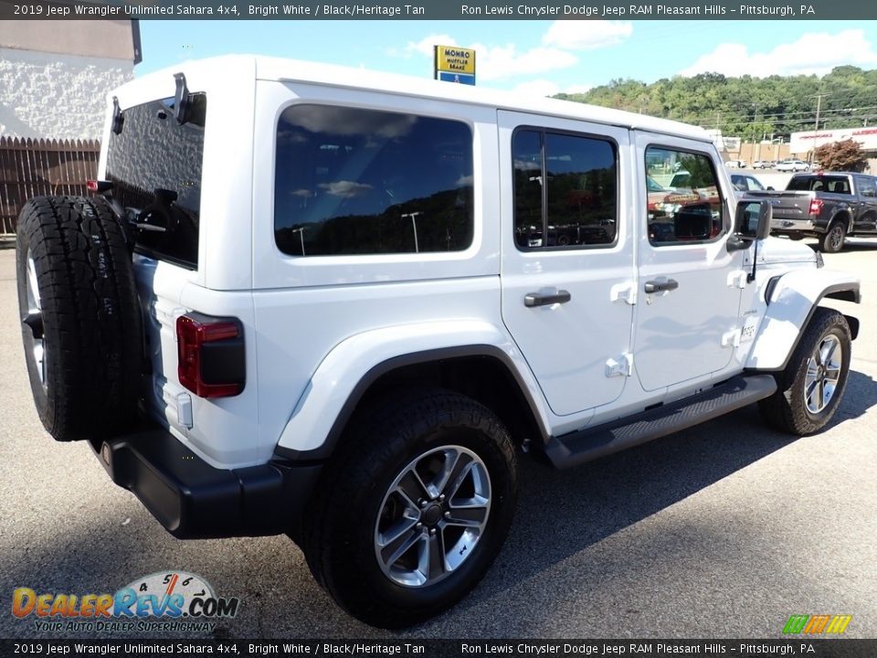 2019 Jeep Wrangler Unlimited Sahara 4x4 Bright White / Black/Heritage Tan Photo #6