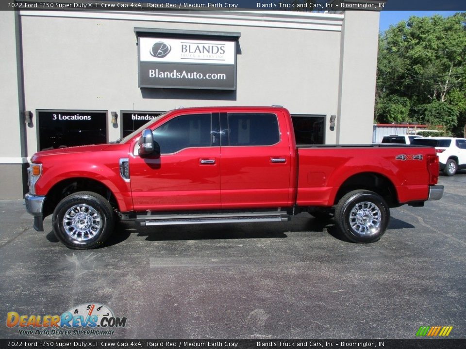 2022 Ford F250 Super Duty XLT Crew Cab 4x4 Rapid Red / Medium Earth Gray Photo #1