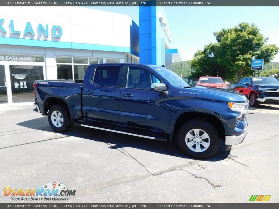 2022 Chevrolet Silverado 1500 LT Crew Cab 4x4 Northsky Blue Metallic / Jet Black Photo #7