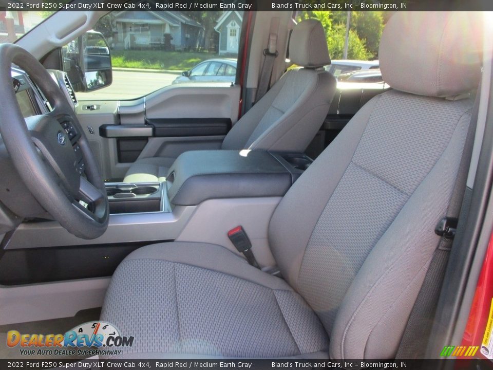 2022 Ford F250 Super Duty XLT Crew Cab 4x4 Rapid Red / Medium Earth Gray Photo #7